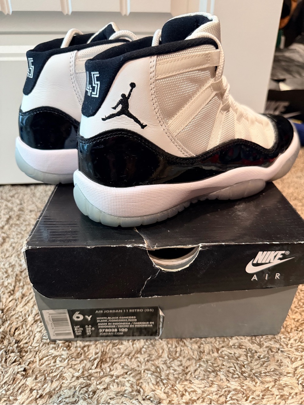 Jordan Concord High-Top Sneakers - White & Black